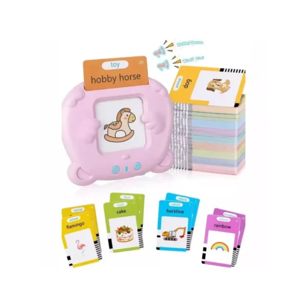 Macchina per schede flash Montessori per apprendimento precoce libro audio elettronico in inglese regalo di compleanno per bambini - immagine 2