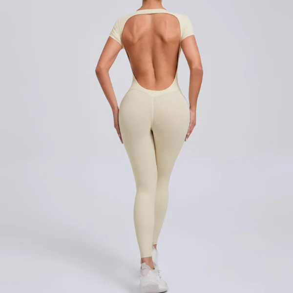 Tuta da Yoga Fitness Completo Sportivo Abbigliamento da Palestra Set Donna Maniche Corte Activewear Pilates Allenamento 2025 - immagine 4