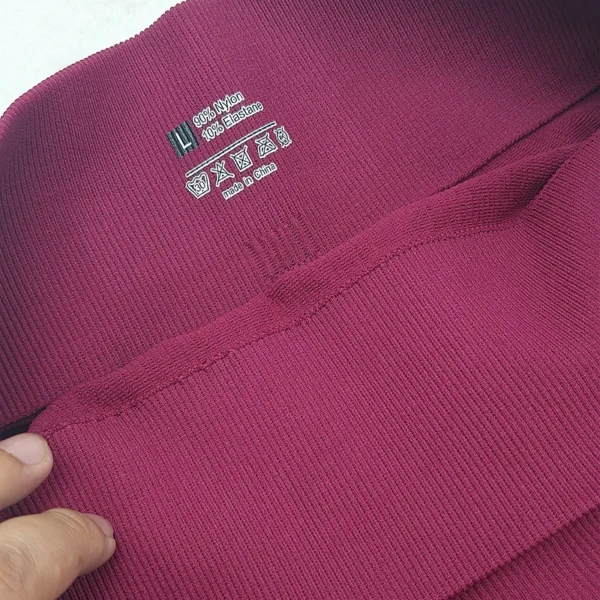 Pantaloncini da allenamento senza cuciture donna vita alta per yoga e palestra sollevamento sedere Y2K estivi elasticizzati traspiranti - immagine 6