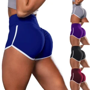 Pantaloncini da yoga attillati elasticizzati per donna ideali per fitness corsa e sollevamento dell'anca pantaloni corti sportivi casual per ragazze