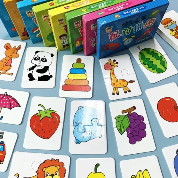 Puzzle Montessori per Bambini Giochi di Abbinamento Animali e Camion di Frutta per Bambine e Bambini dai 3 ai 5 Anni - immagine 5