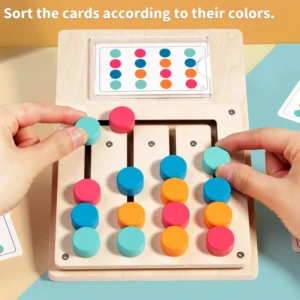 Gioco Montessori in Legno Forma di Colore per Sviluppare Cognizione e Pensiero Logico nei Bambini