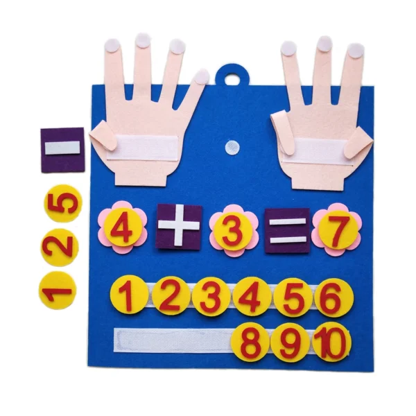 Giocattoli Montessori in Feltro per il Conteggio dei Numeri Gioco Educativo per l'Apprendimento Precoce e lo Sviluppo dell'Intelligenza dei Bambini - immagine 2