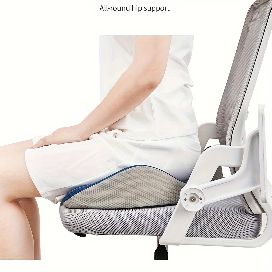 Cuscino in Memory Foam per Sedia da Ufficio Seggiolino Auto e Aereo Comfort Ottimale per Lunghe Sedute - immagine 4