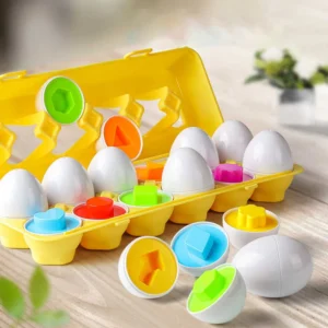 Giocattoli educativi Montessori per bambini 1 2 3 anni Puzzle sensoriale Uovo di Pasqua con forme colori e giochi di selezione