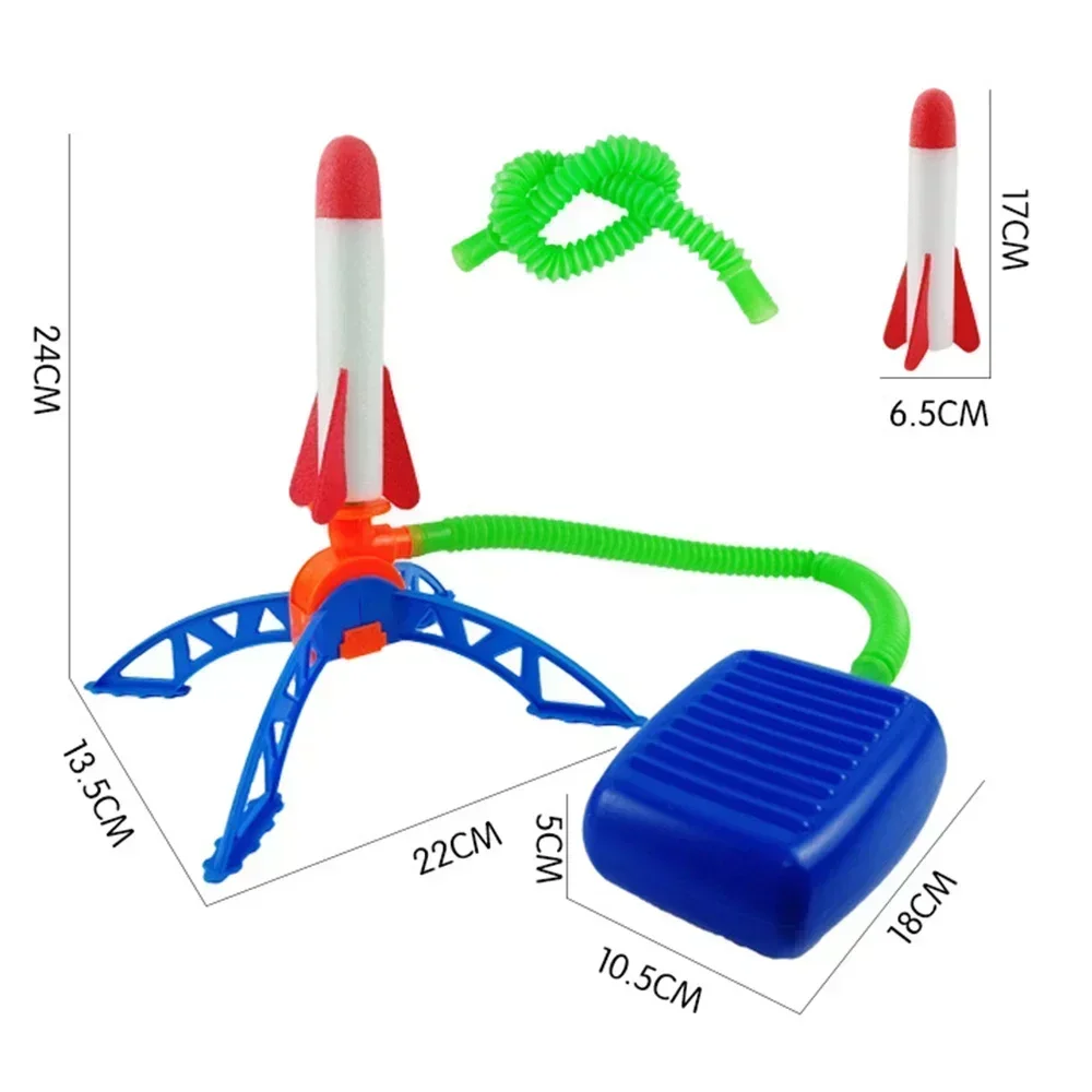 Pompa a pedale Air Rocket per bambini Lanciatore di giochi sportivi set da gioco all'aperto per salti e divertimento - immagine 6