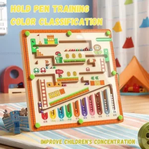 Labirinto Magnetico Montessori per Allenare la Coordinazione Occhio Mano Gioco di Pensiero Cognitivo per Bambini Puzzle Educativo per la Scuola Materna