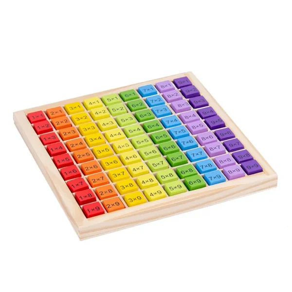 Giocattoli educativi in legno Montessori Tabella di moltiplicazione per bambini Sussidi didattici di matematica per l'età prescolare Regalo ideale per apprendimento divertente - immagine 5
