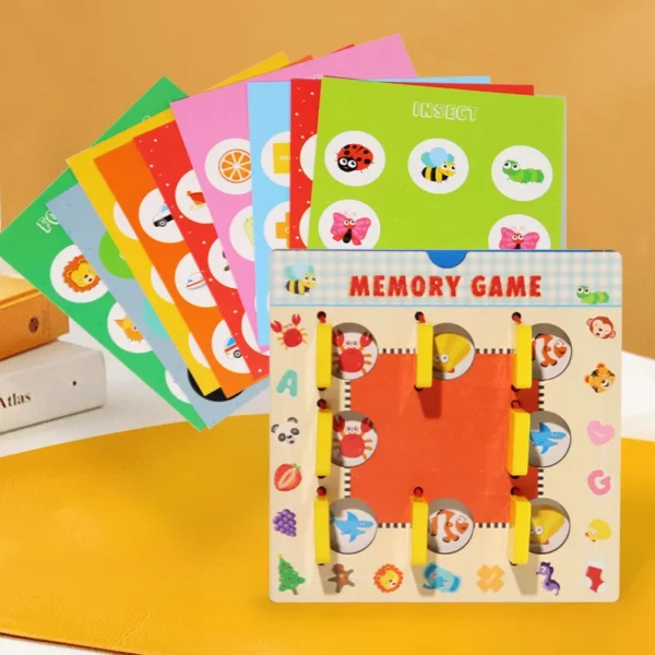 Giochi da Tavolo Montessori per Sviluppare la Memoria e il Pensiero Logico Giocattolo Educativo Creativo per Bambini Sfida Intellettuale - immagine 2