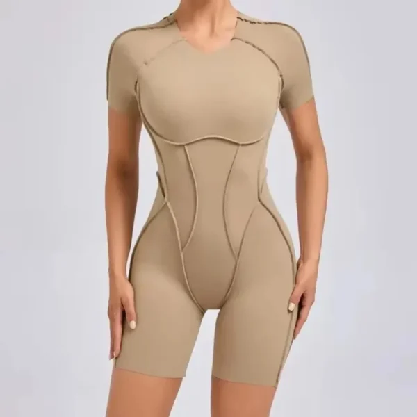 Tuta yoga e fitness donna set sportivo sexy in un pezzo abbigliamento palestra - immagine 4