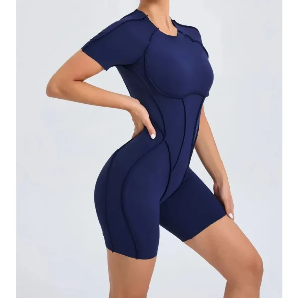 Tuta yoga e fitness donna set sportivo sexy in un pezzo abbigliamento palestra - immagine 6