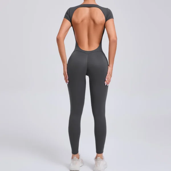Tuta da Yoga Fitness Completo Sportivo Abbigliamento da Palestra Set Donna Maniche Corte Activewear Pilates Allenamento 2025 - immagine 5