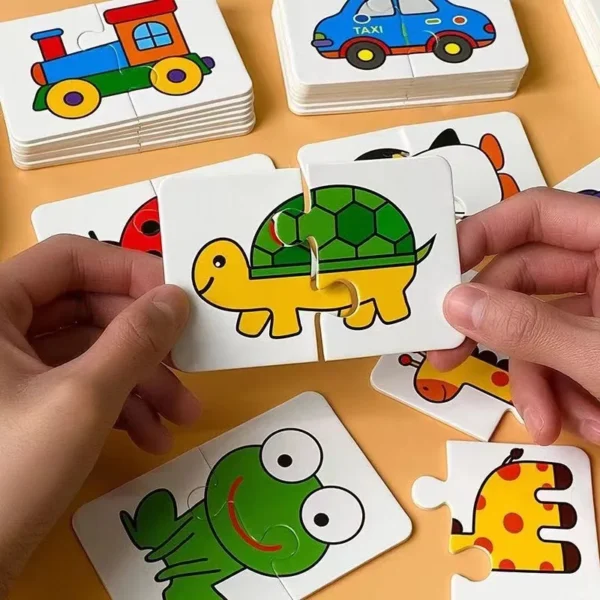 Puzzle Montessori per Bambini Giochi di Abbinamento Animali e Camion di Frutta per Bambine e Bambini dai 3 ai 5 Anni - immagine 2