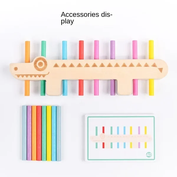 Giocattoli Montessori in legno per lo sviluppo cognitivo dei colori giochi di equilibrio e matematici per bambini dai 2 anni in su - immagine 3
