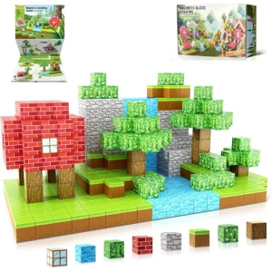 Blocchi Magnetici per Costruzioni Magnetiche Edizione Mondiale Giocattoli Sensoriali STEM per Bambini e Bambine